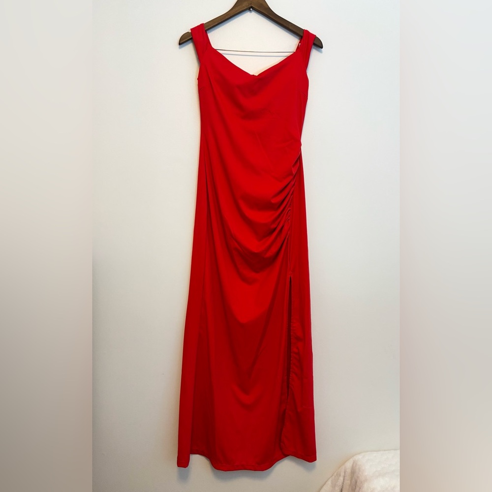 Halara SoftlyZero™ Airy Ruched Split Bodycon Midi Dress